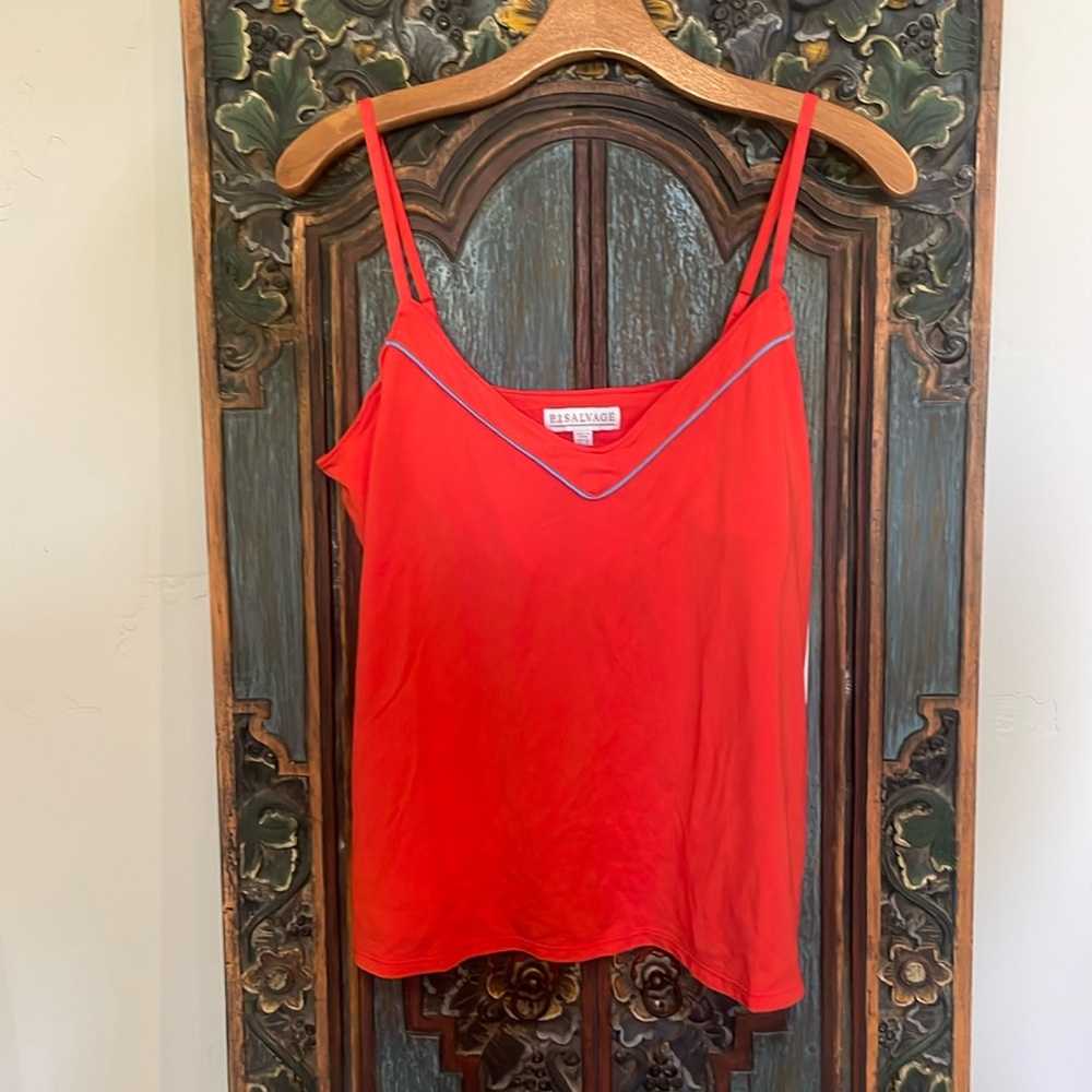 NWT PJ Salvage Cami w shelf bra in the color Fire (orange) Size M